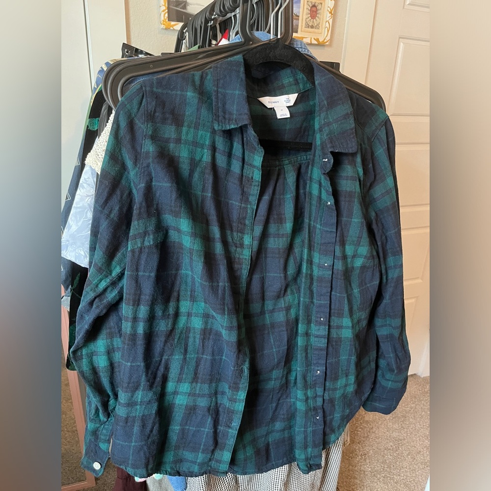 Old Navy Flannel - Blue and green